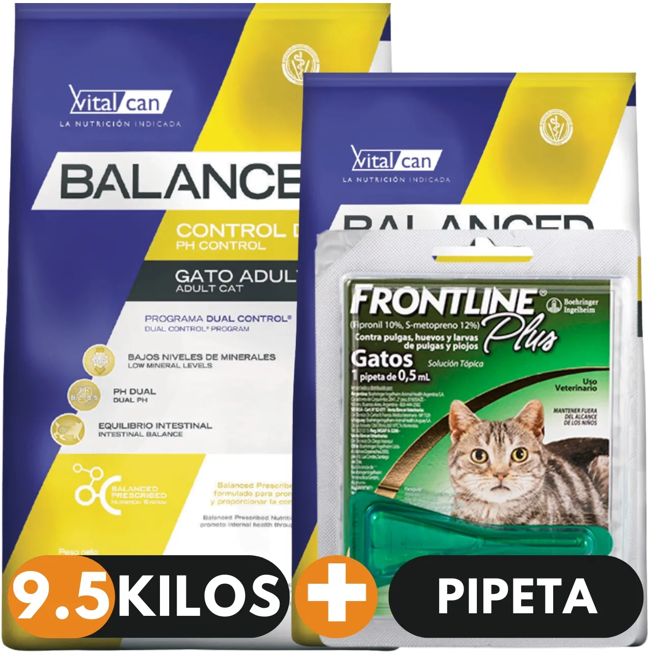 Balanced Gato Control PH Urinaria All Ages 7.5Kg + 2 Kg + Pipeta Antipulgas