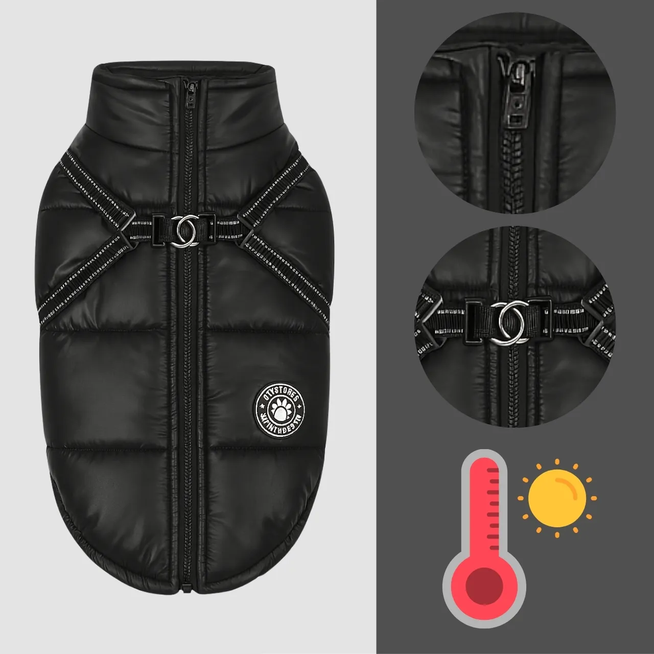 DogPro Jacket – Abrigo con Arnés Integrado 7 XL - Imagen 3