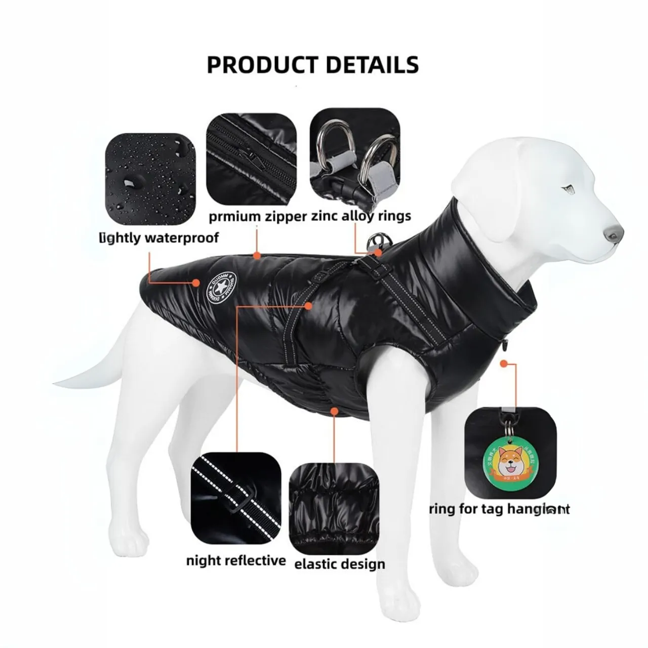 DogPro Jacket – Abrigo con Arnés Integrado 7 XL - Imagen 8