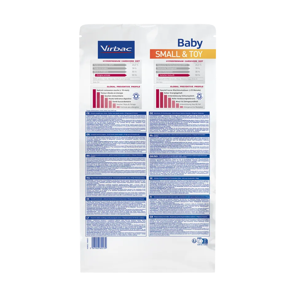 Virbac Baby HPM Dog Small Breed 3 Kg - Imagen 3