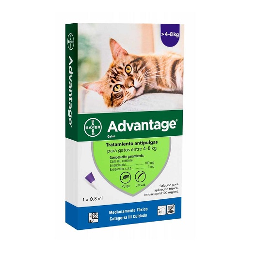 Advantage para gatos de 4 a 8kg