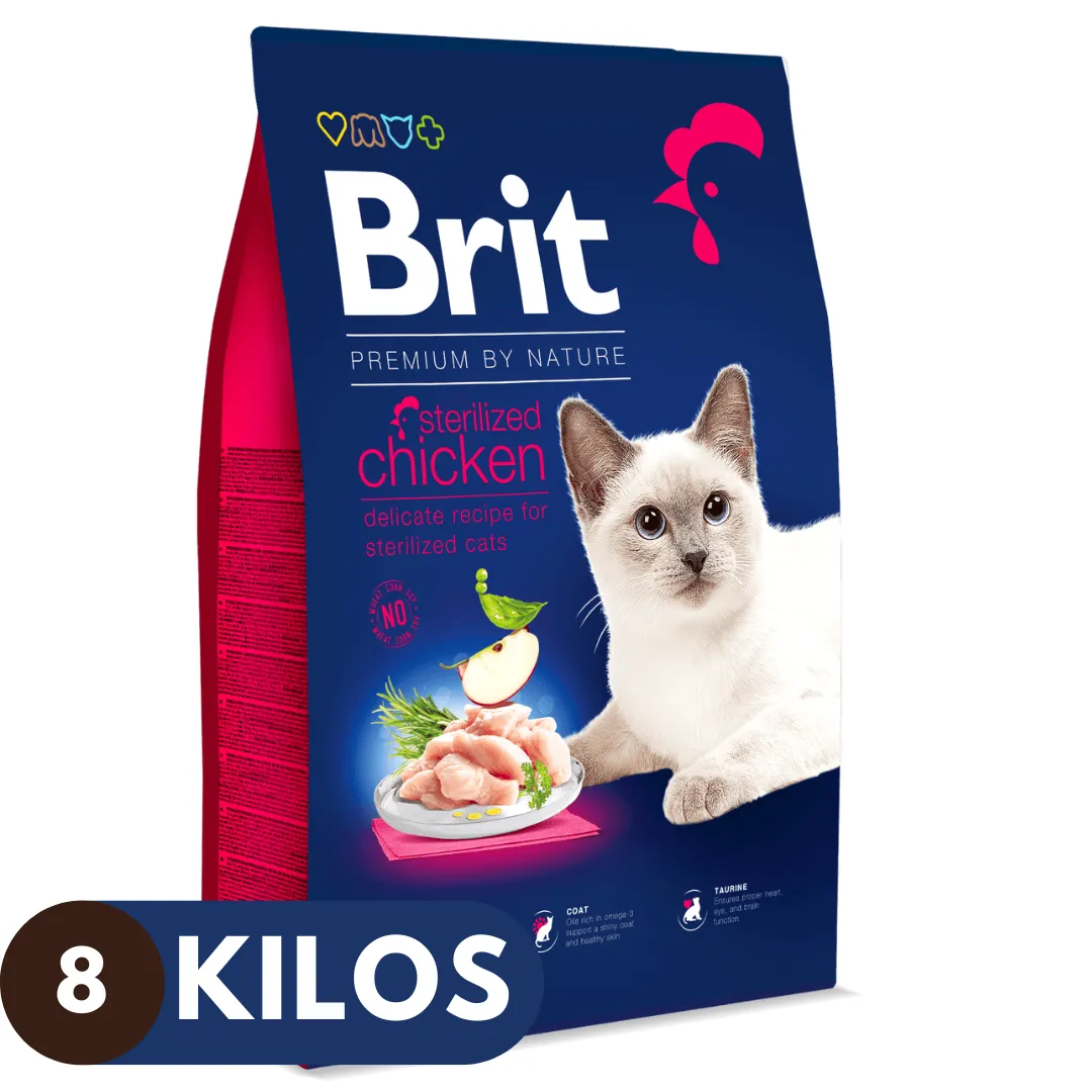 Brit Premium Nature Adulto Gato Castrado Pollo 8 Kg
