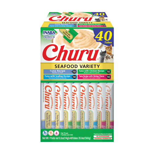 Churu Cat Seafood Variety Caja 40 Und x 14 Gr