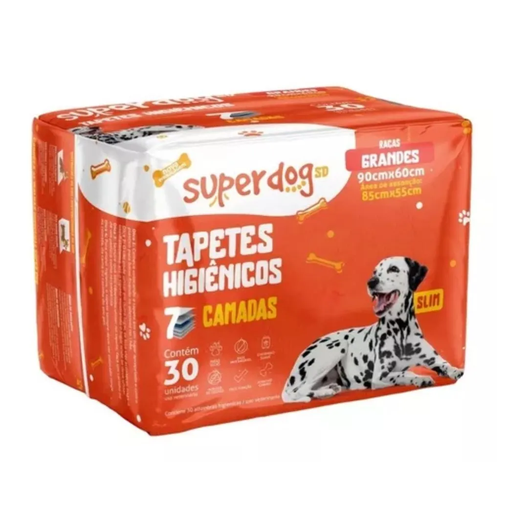 TAPETE HIGIENICO SUPER DOG GRANDE X 30 UNIDADES