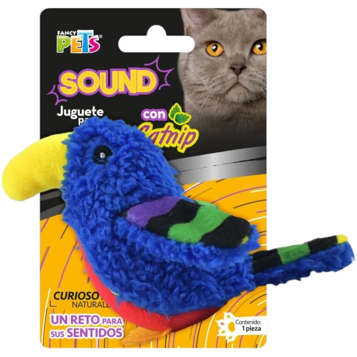 Juguete Loro Azul Sound C/Catnip FL9612