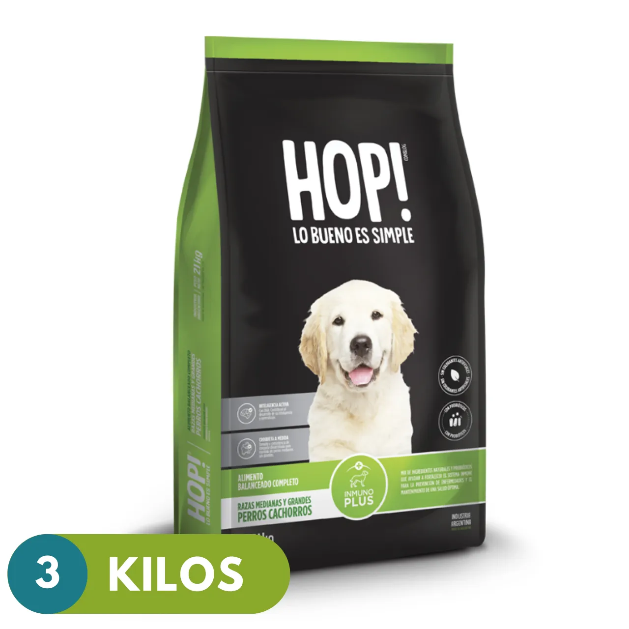 Hop! Cachorro Raza Mediana y Grande 3 Kg