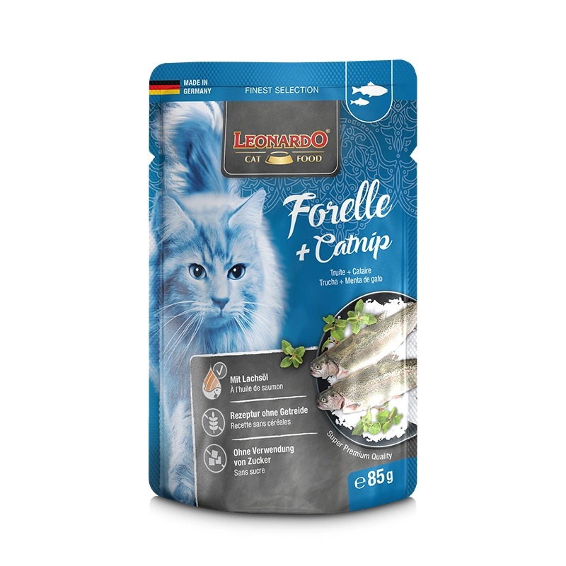Leonardo Pouch Trucha y Catnip 85 g - Imagen 2