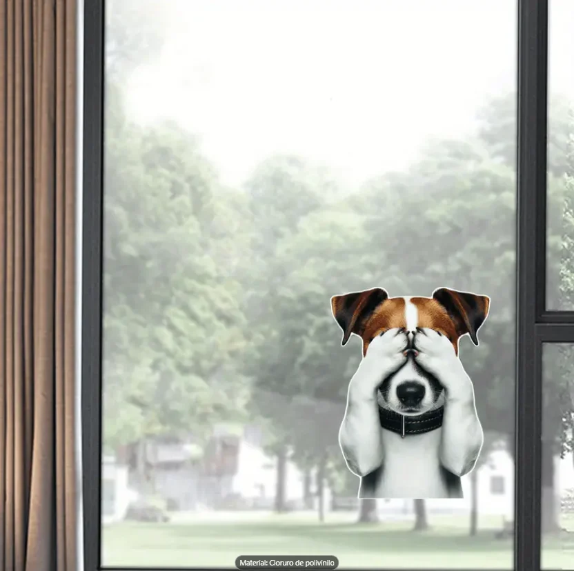 Sticker Decorativo de Perrito Tapándose los Ojos 🐾 - Imagen 5