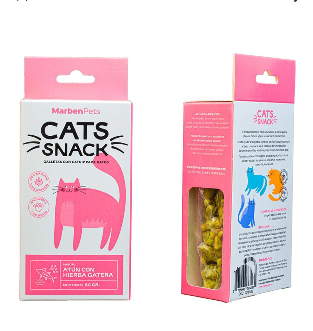 Cats Snack Galletas con Hierba Gatera para Gatos - Imagen 2