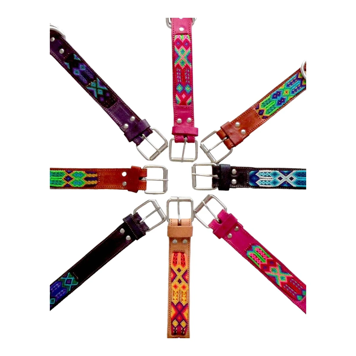Collar Artesanal Piel C/Hilo - Imagen 2