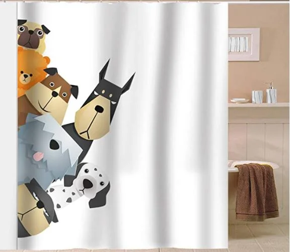 Cortina de baño de calidad love pets - Imagen 3
