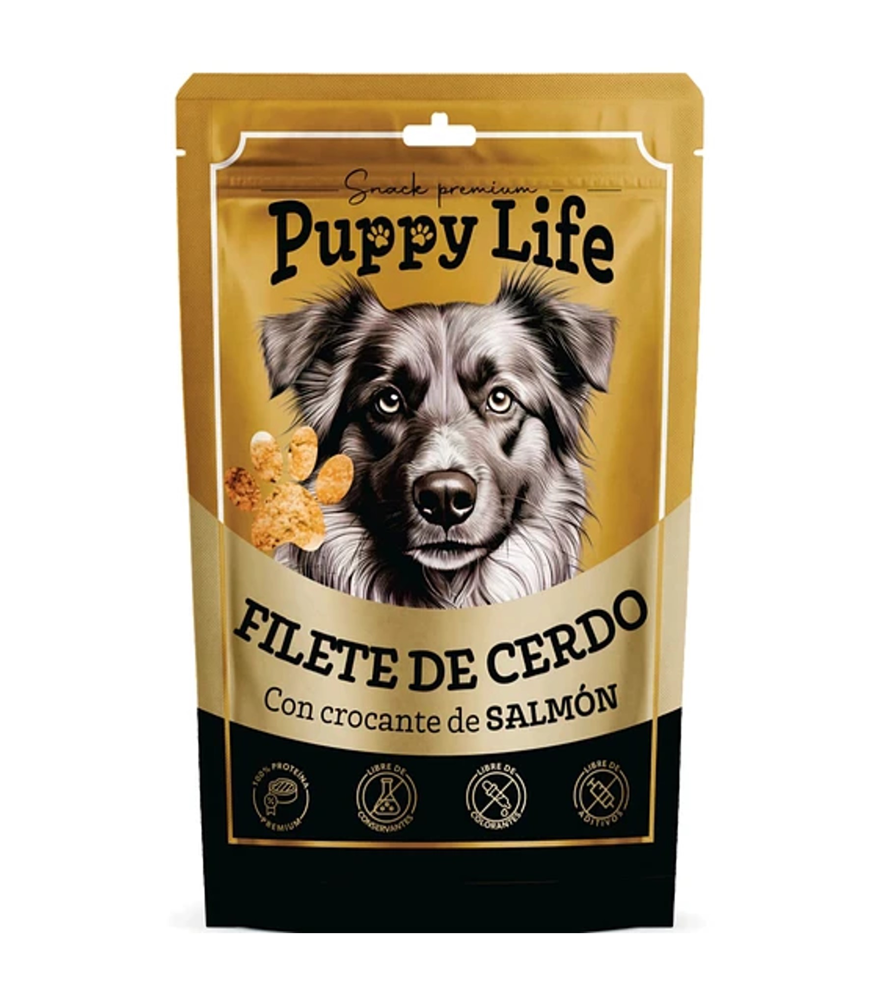 Snack Puppy Life Filete de Cerdo con Crocante de Salmón 75 gr - Imagen 2