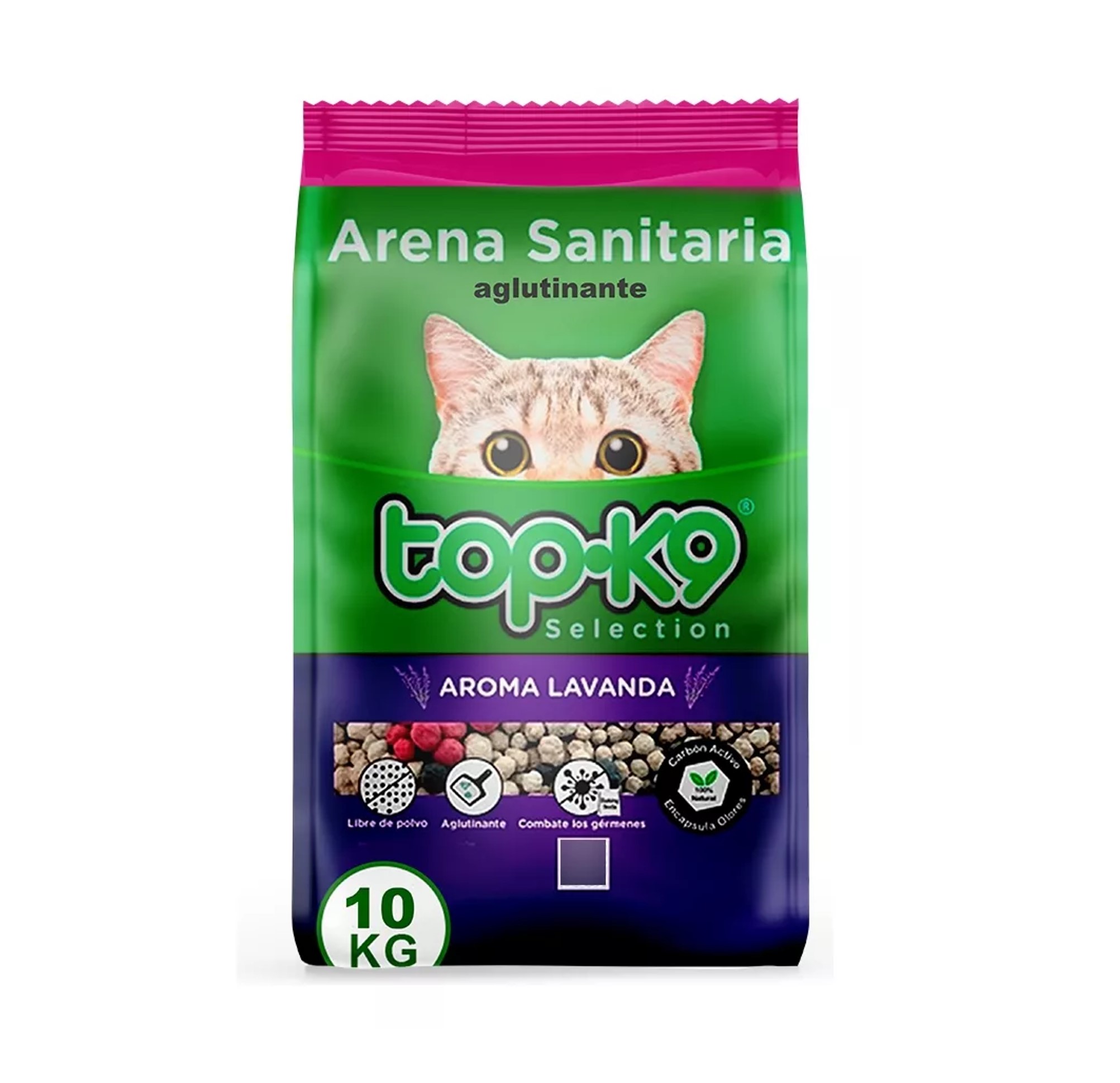 Arena Para Gatos Top K9 aglutinante 10 kg